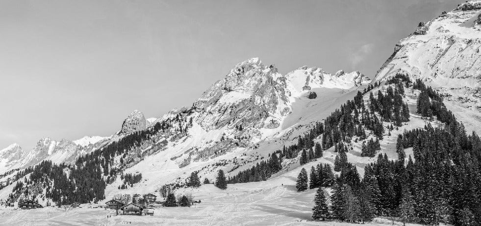 Papier peint panoramique chalet alpage