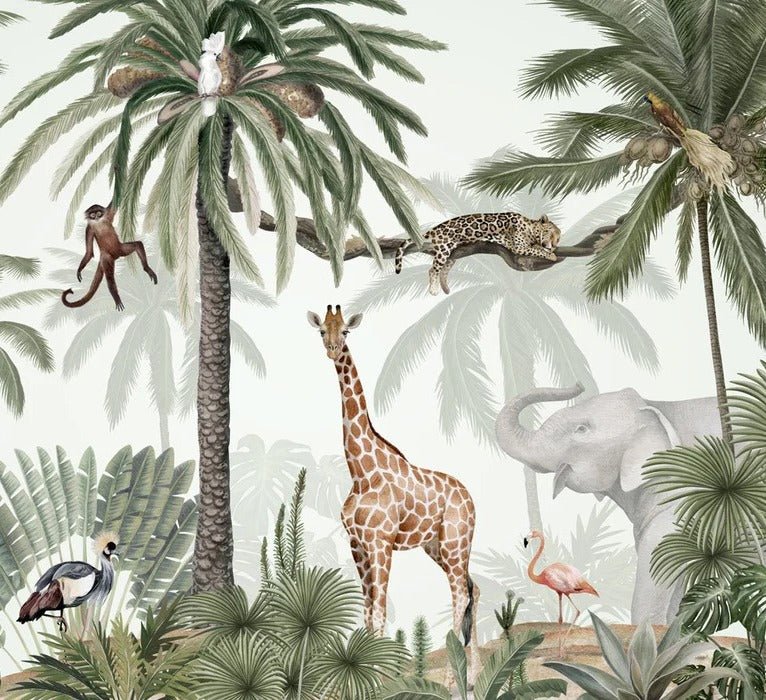 Papier peint enfant jungle paisible, XXL, tendance