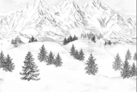 Papier peint montagne sommets de Chamonix