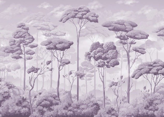 Papier peint panoramique pinède volupté violet, XXL, tendance