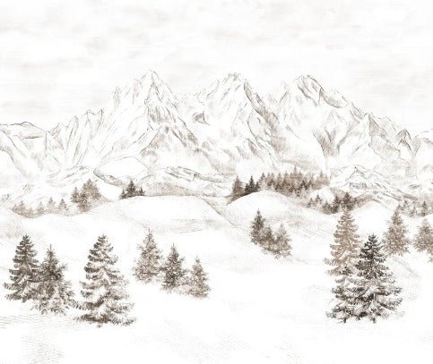 Papier peint montagne massif des Alpes