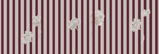 Papier peint rayure floral, XXL, tendance