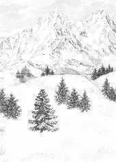 Papier peint montagne sommets de Chamonix