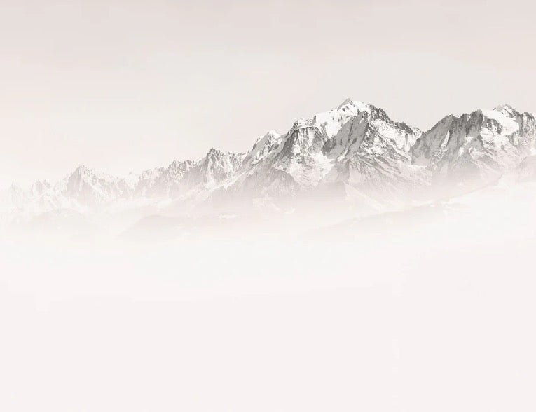 Papier peint matin brumeux Mont Blanc