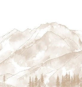 Panoramic Aravis sepia wallpaper