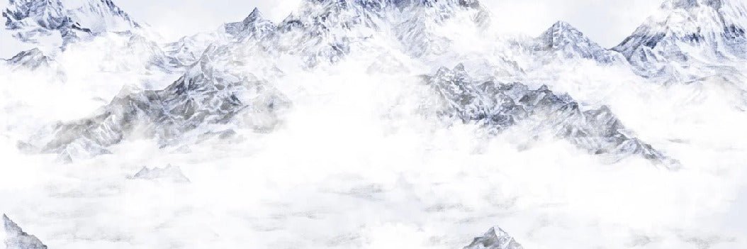 Papier peint Mont Everest bleu