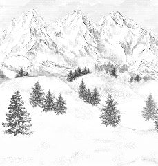Papier peint montagne sommets de Chamonix