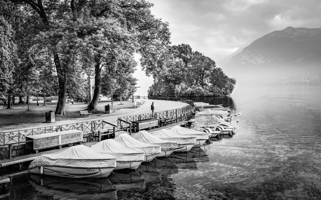 Papier peint panoramique contemplation lac d'Annecy