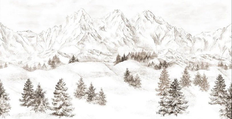 Papier peint montagne massif des Alpes, XXL, tendance