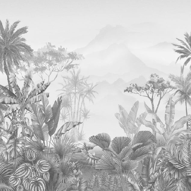 Papier peint tendance tropical sepia