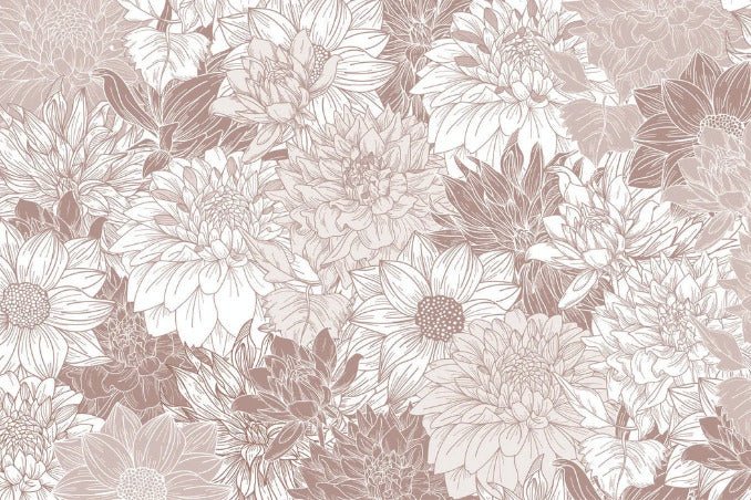 Papier peint fleur Dahlia