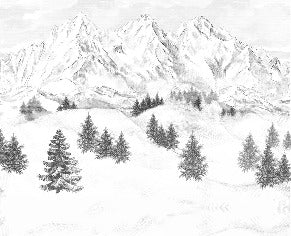Papier peint montagne sommets de Chamonix