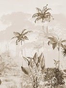 Papier peint panoramique jungle eden sépia
