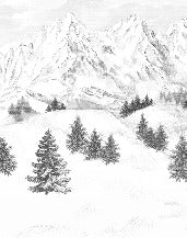 Papier peint montagne sommets de Chamonix