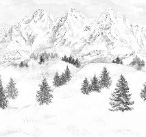 Papier peint montagne sommets de Chamonix