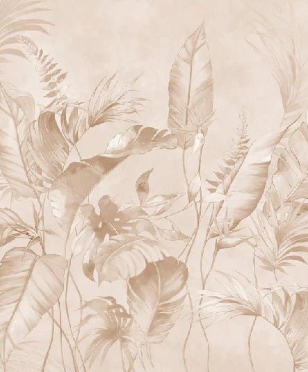 Papier peint élégante jungle poudrée, XXL, tendance