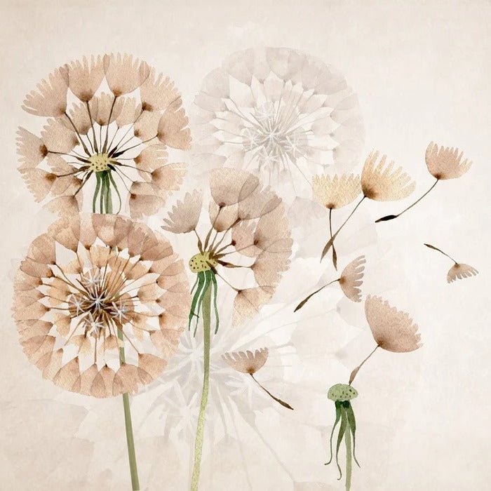 Papier peint fleur pissenlit, XXL, tendance