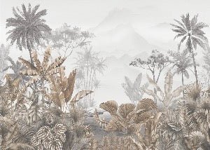 Papier peint tendance tropical sepia