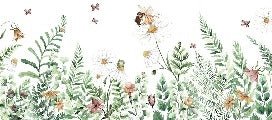 Papier peint enfant fée florale