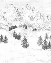 Papier peint montagne sommets de Chamonix