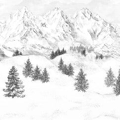 Papier peint montagne sommets de Chamonix, XXL, tendance