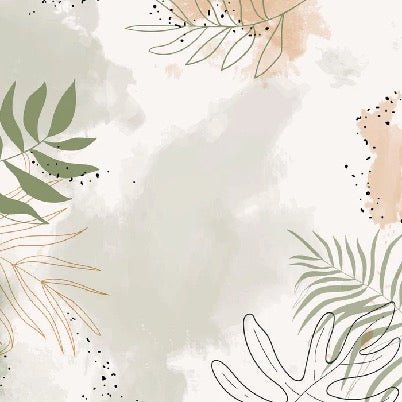Papier peint panoramique aquarelle végétale, mural concept, tendance