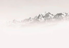 Papier peint matin brumeux Mont Blanc
