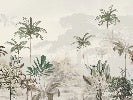 Panoramic jungle eden green wallpaper