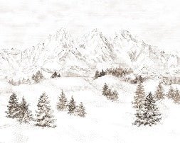 Papier peint montagne massif des Alpes