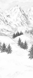 Papier peint montagne sommets de Chamonix, XXL, tendance