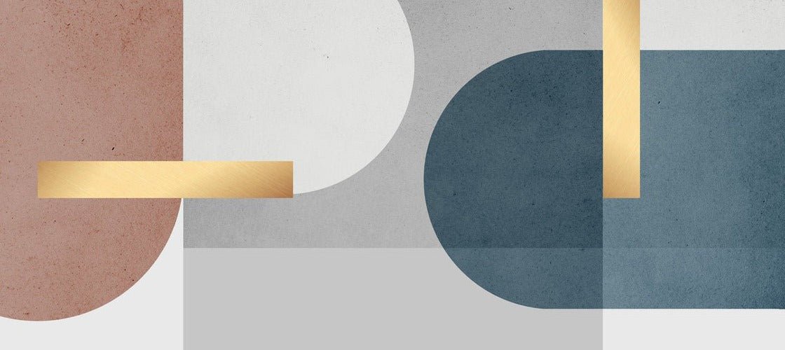 Graphic cement wallpaper