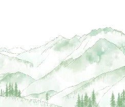 Aravis mountains wallpaper light green