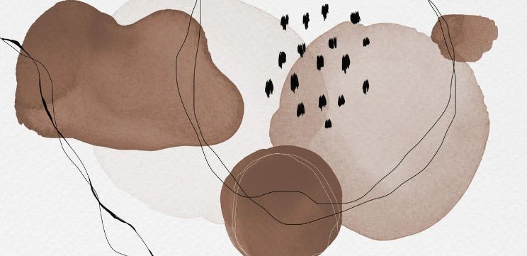 Papier peint moderne aquarelle marron