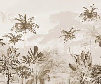 Papier peint panoramique jungle eden sépia, XXL, tendance