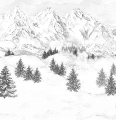 Papier peint montagne sommets de Chamonix