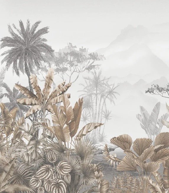 Papier peint tendance tropical sepia