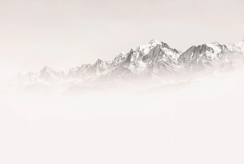 Papier peint matin brumeux Mont Blanc
