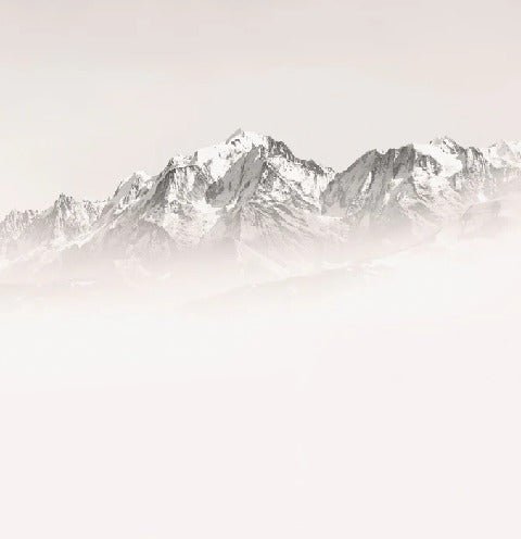 Papier peint matin brumeux Mont Blanc