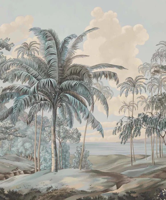 Papier peint paysage Célèbes bleuté, XXL, tendance