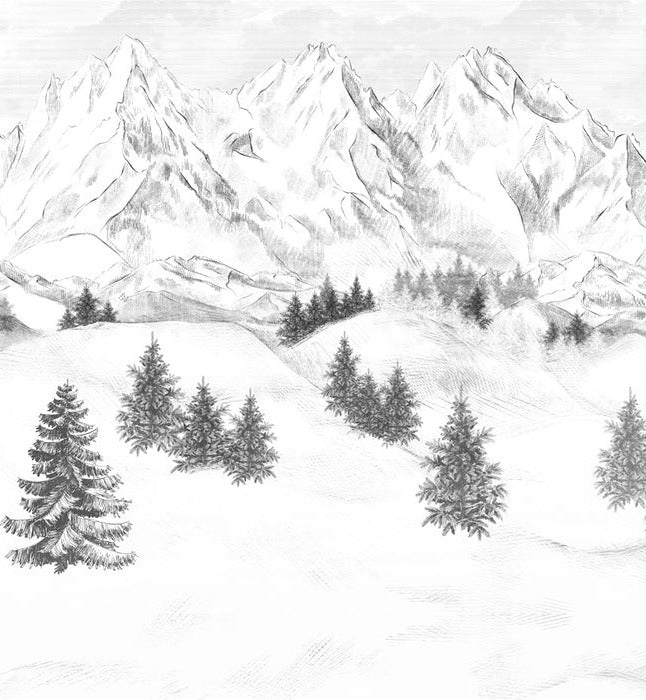 Papier peint montagne sommets de Chamonix