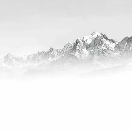 Mont Blanc in the mist black and white wallpaper