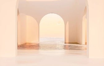 Panoramic sunset arch design wallpaper