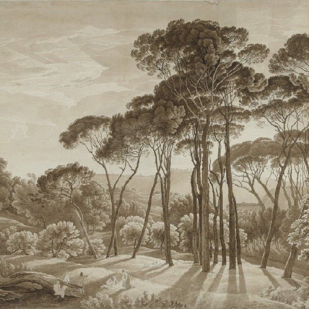 Papier peint panoramique paysage italien ambré, XXL, tendance