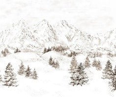 Papier peint montagne massif des Alpes