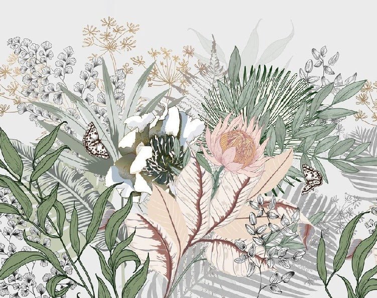 Papier peint panoramique floral botanic, XXL, tendance