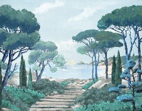 Papier peint balade dans les calanques, XXL, tendance