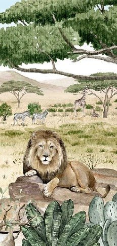 Papier peint enfant savane secrète