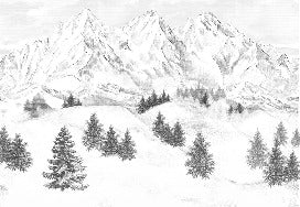 Papier peint montagne sommets de Chamonix