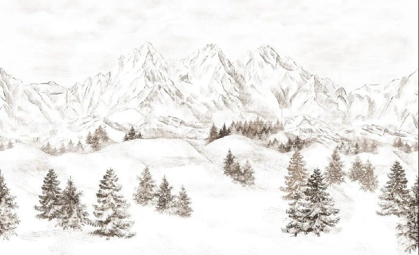 Papier peint montagne massif des Alpes