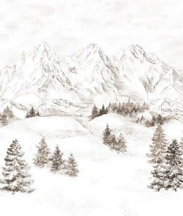 Papier peint montagne massif des Alpes